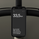 Mobile device attached to the bike steer controls
